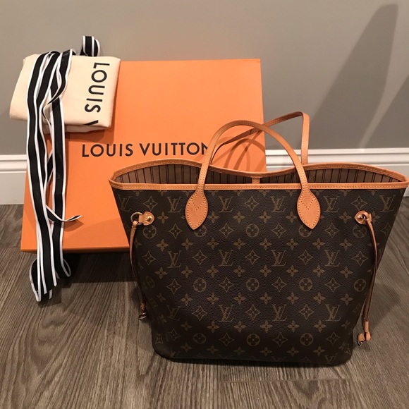 Louis Vuitton Handbags - EUC Louis Vuitton Neverfull MM Monogram Beige